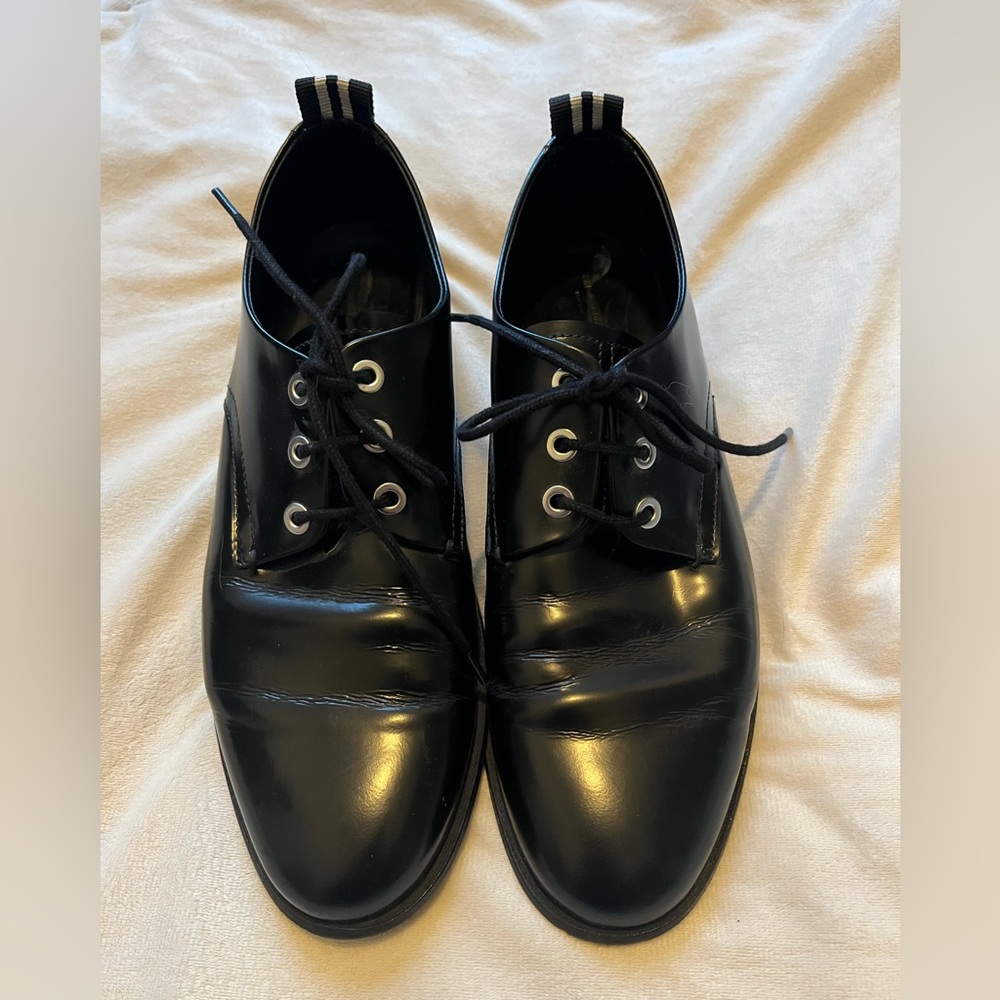 Rag & Bone black leather oxfords, size 38.5